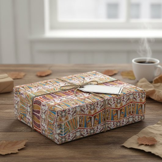 Stam Afrikaans Patroon Etnisch Cadeaupapier