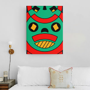 Stam Angstaanjaardig Masker Canvas Afdruk