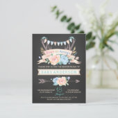 Stam Antelope Bord Gender Reveal Uitnodigingen (Staand voorkant)