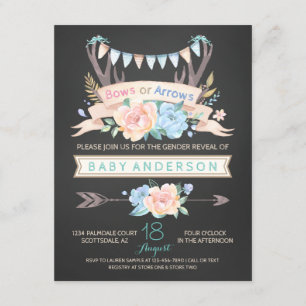 Stam Antelope Bord Gender Reveal Uitnodigingen