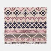  stam Azteekse achtergrond, etnisch patroon. Fleece Deken (Voorkant (Horizontaal))