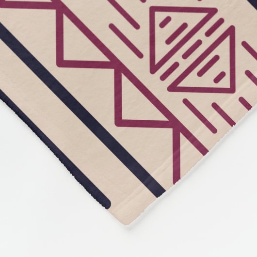  stam Azteekse achtergrond, etnisch patroon. Fleece Deken (Hoek)