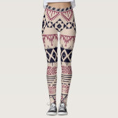  stam Azteekse achtergrond, etnisch patroon. Leggings (Voorkant)