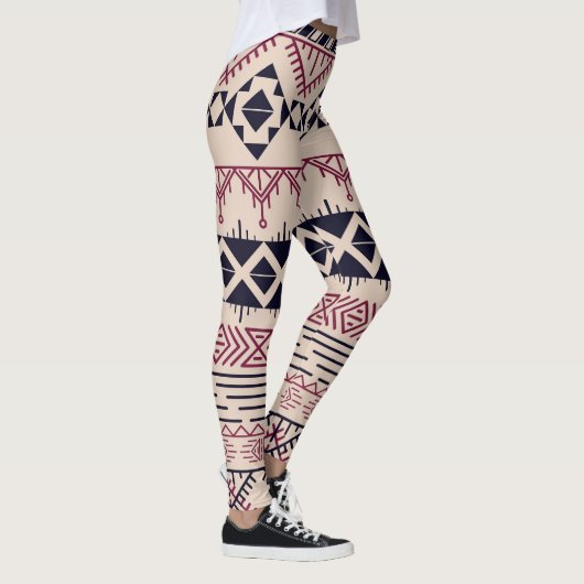  stam Azteekse achtergrond, etnisch patroon. Leggings (Rechts)