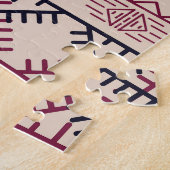  stam Azteekse achtergrond, etnisch patroon. Legpuzzel (Zijkant)