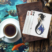 Stam Blue Zeemeermin Elegante Fantasy Sirene Pokerkaarten
