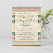 Stam Boho baby shower uitnodiging (Staand voorkant)