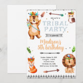 Stam-dieren Feest Uitnodiging (Voorkant / Achterkant)