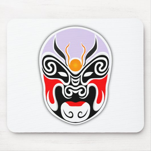 Stam Draken Masker Muismat (Voorkant)