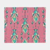  stam: etnisch naadloos patroon fleece deken (Voorkant (Horizontaal))