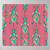  stam: etnisch naadloos patroon poster (Voorkant)