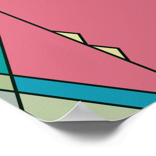  stam: etnisch naadloos patroon poster (Hoek)