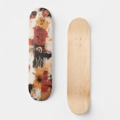 Stam-geïnspireerde graffiti abstract met aardetone persoonlijk skateboard (Voorkant)