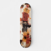 Stam-geïnspireerde graffiti abstract met aardetone persoonlijk skateboard (Voorkant)