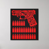 Stam-illustratie van een wapen canvas afdruk (Voorkant)