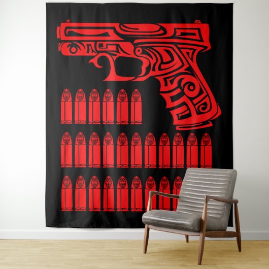 Stam-illustratie van een wapen wandkleed (In situ)