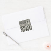 Stam Kuba Ontwerpen Vierkante Sticker (Envelop)