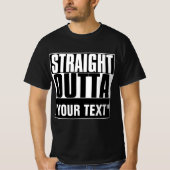 STAM OUTTA "JOUW TEKST" T-SHIRT (Voorkant)