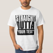 STAM OUTTA "JOUW TEKST" T-SHIRT (Voorkant)