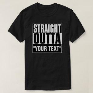 STAM OUTTA "JOUW TEKST" T-SHIRT