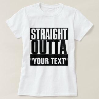 STAM OUTTA "JOUW TEKST" T-SHIRT