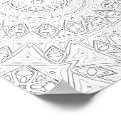 Stam Pijl Mandala Kleurplaat Intricate Kunst Poster (Hoek)