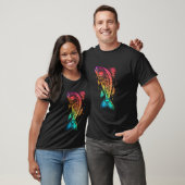Stam Regenboog Psychedelische Vis T-shirt (Unisex)