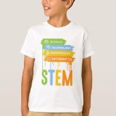STAM Science Technology Engineering Wiskunde Schoo T-shirt (Voorkant)