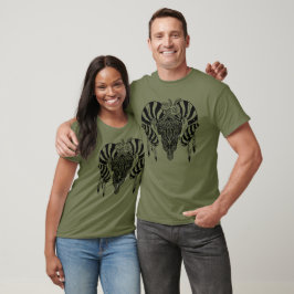 Stam stier schedel t-shirt