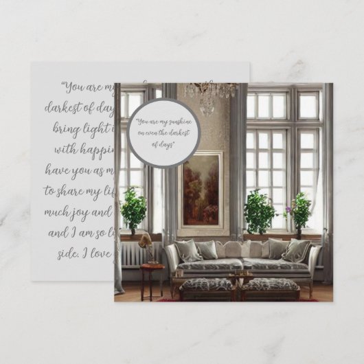  stam: "Timeless Love" Notitiekaartje (Voorkant / Achterkant)