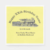 Stam Train Man Birthday Party Napkins Servet (Voorkant)