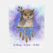 Stam Uil – Wees Sterk, Wees Dapper, Wees Vriendeli Fleece Deken (Voorkant)