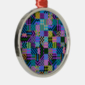 Stam-volkskunst - Blauw Metalen Ornament (Rechts)