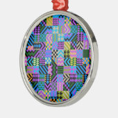 Stam-volkskunst - Blauw Metalen Ornament (Links)