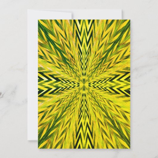 Stam Vruchtbaarheidsdans Geel & Groen Abstract Kaart (Achterkant)