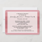 Stamband Roos Stripe bruiloft Kaart (Achterkant)