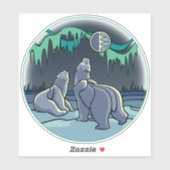 Stambeer Stickers Aurora IJsbeer Kunststickers (Vel)