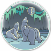 Stambeer Stickers Aurora IJsbeer Kunststickers (Voorkant)