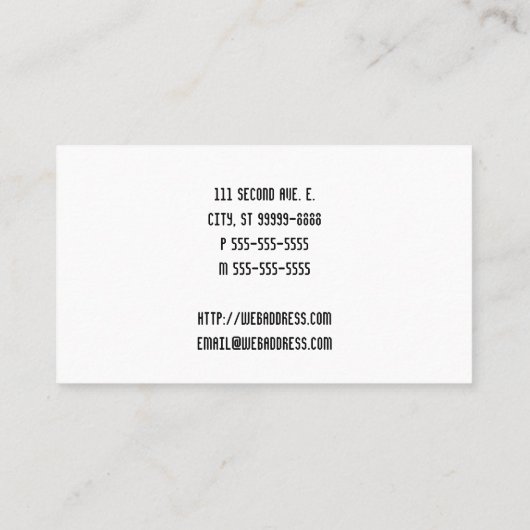 Stambeker in HandPunchcard Klantenkaartje (Achterkant)