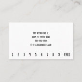 Stambeker in handverticale Punchcard Klantenkaartje (Achterkant)