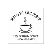 Stambeker koffieboogadres rubberstempel (Afrduk)