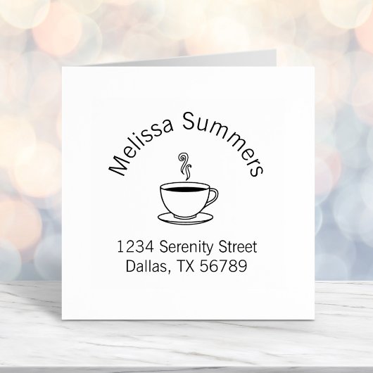 Stambeker koffieboogadres  zelfinktende stempel