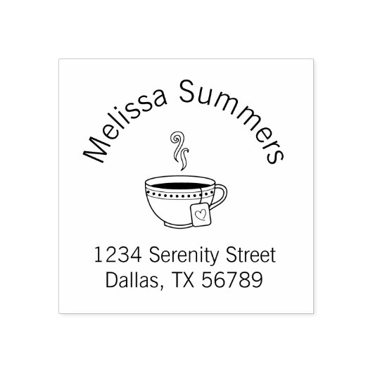 Stambeker op het adres van Tea Arch Rubberstempel (Afrduk)