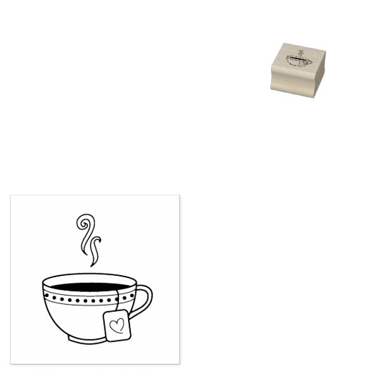 Stambeker Tea Loyalty Punch Kaart Rubberstempel (Gestempeld)
