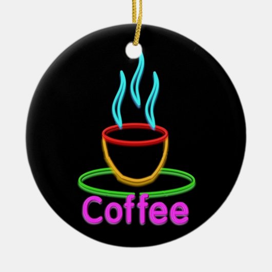 Stambeker van Neon Coffe Keramisch Ornament (Voorkant)