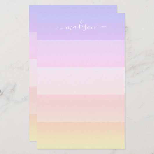 Stambenodigdheden voor regenboogstrips briefpapier (Voorkant / Achterkant)