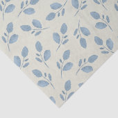 Stamblauw blauw blauw bladerpapier op Bleek blauw Tissuepapier (Detail)