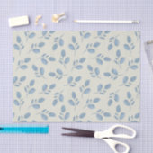Stamblauw blauw blauw bladerpapier op Bleek blauw Tissuepapier (Craft)