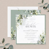 Stamblauw Eucalyptus Botanisch Vrijgezellenfeest Kaart