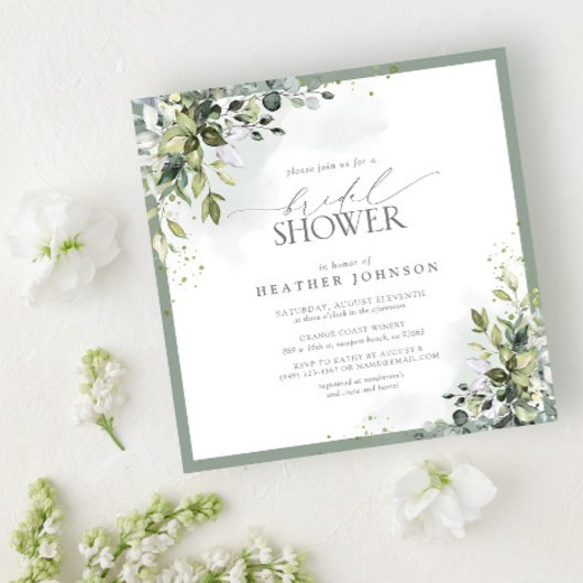 Stamblauw Eucalyptus Botanisch Vrijgezellenfeest Kaart